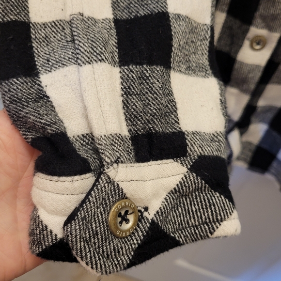 TORRID BRUSHED COTTON SHACKET BLACK & WHITE BUFFALO PLAID PLUS SIZE 2X 2022 - Picture 9 of 16